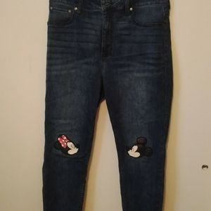 Mickey and Minnie Mouse kissing Jeans